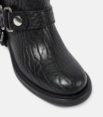 Leather biker boots | Miu Miu