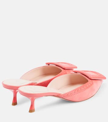 Mules Viv’ In The City en daim | Roger Vivier