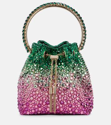 Bon Bon Small embellished bucket bag | Jimmy Choo