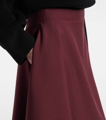 Jupe midi asymétrique en laine | Bottega Veneta