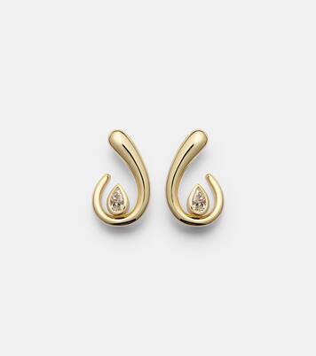 18kt gold earrings with diamonds | Shay Jewelry