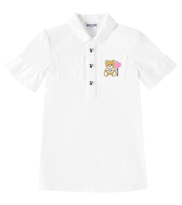 Teddy Bear ruffled cotton jersey dress | Moschino Kids
