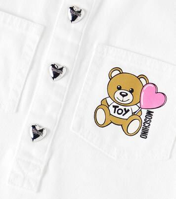 Teddy Bear ruffled cotton jersey dress | Moschino Kids