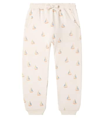 Printed cotton-blend fleece sweatpants | Rylee + Cru