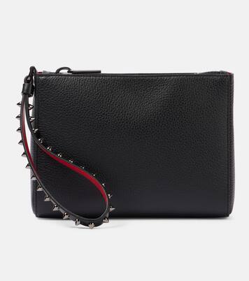 Cabata Mini studded leather pouch  | Christian Louboutin