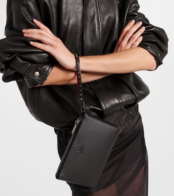 Cabata Mini studded leather pouch  | Christian Louboutin