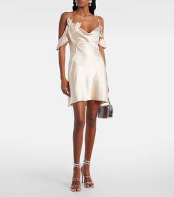 Robe en satin à fleurs | Self-Portrait