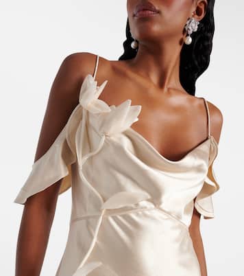 Robe en satin à fleurs | Self-Portrait