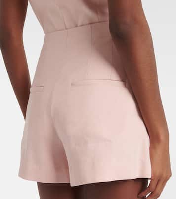 High-Rise Shorts Jazmin aus einem Leinengemisch | Veronica Beard