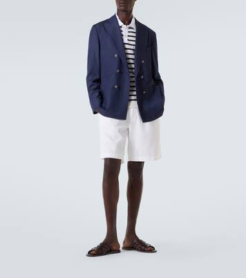 Striped cotton polo shirt | Brunello Cucinelli