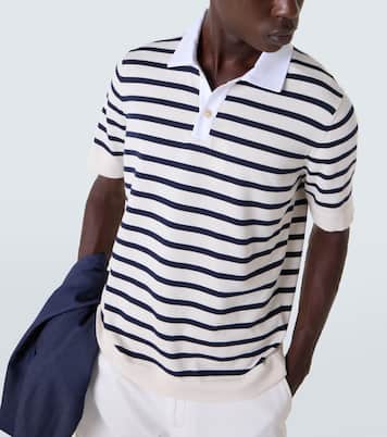 Striped cotton polo shirt | Brunello Cucinelli