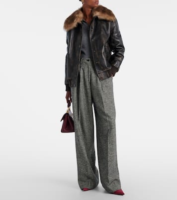 Pantalon ample en laine mélangée | Dolce&Gabbana