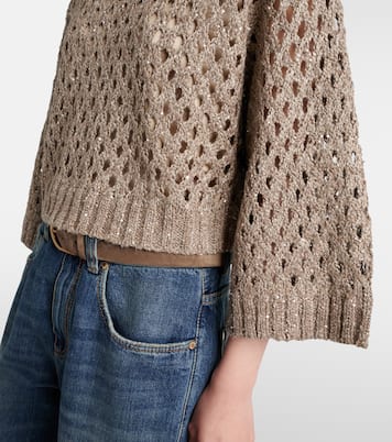 Pull en soie et lin mélangés | Brunello Cucinelli