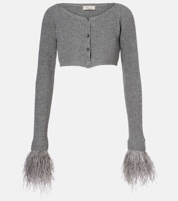 Cropped ribbed-knit wool cardigan | Blumarine