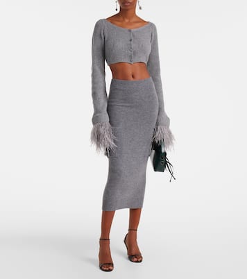 Cropped ribbed-knit wool cardigan | Blumarine