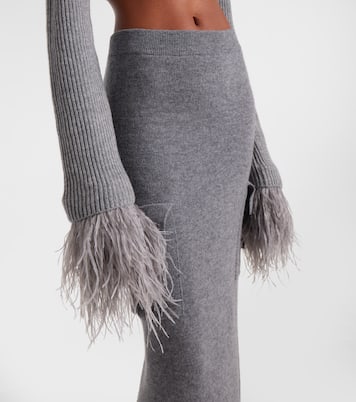 Cropped ribbed-knit wool cardigan | Blumarine