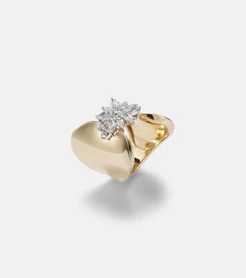 Anello Golden Strada in oro 18kt con diamanti | Yeprem