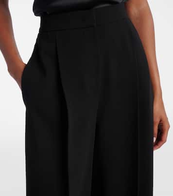 Weite High-Rise-Hose Laccato aus Cady | Max Mara