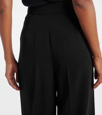 Weite High-Rise-Hose Laccato aus Cady | Max Mara
