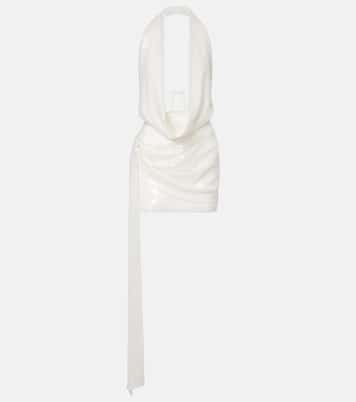 Bridal sequined open-back minidress | Alex Perry