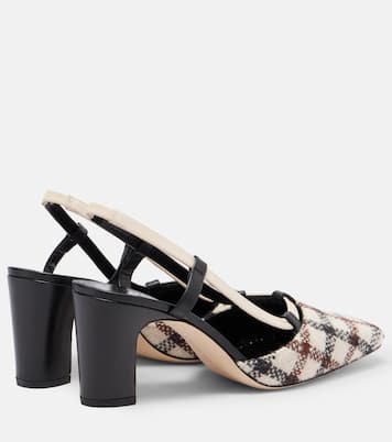 Vestal checked slingback pumps | Manolo Blahnik