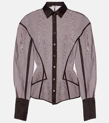 Aida sheer silk organza shirt | Staud