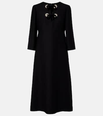 Crepe Couture embellished midi dress | Valentino