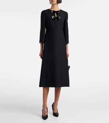 Crepe Couture embellished midi dress | Valentino