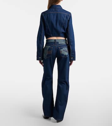 Printed mid-rise straight jeans | Jean Paul Gaultier