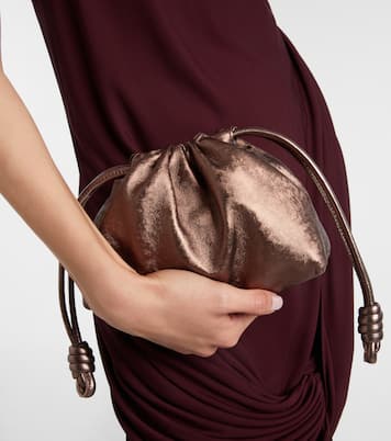 Flamenco Mini metallic leather clutch | Loewe