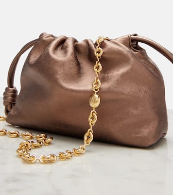 Flamenco Mini metallic leather clutch | Loewe