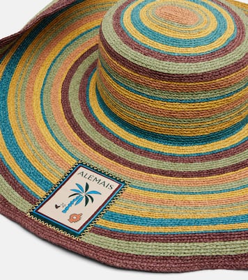 Dusk striped raffia sun hat | Alémais