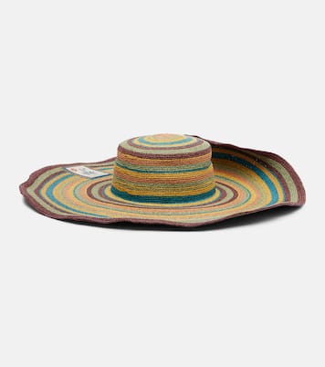 Dusk striped raffia sun hat | Alémais
