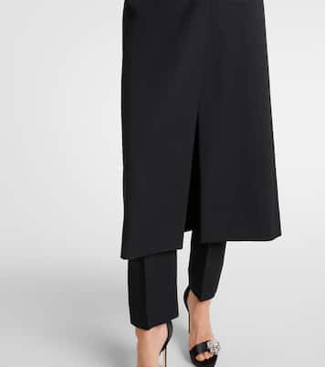 Embellished wool grain de poudre coat | McQueen