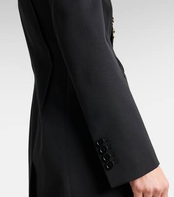 Embellished wool grain de poudre coat | McQueen