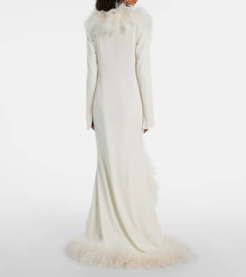 Bridal Robe Hollywood mit Federn | Taller Marmo
