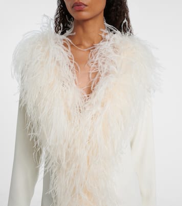 Bridal Robe Hollywood mit Federn | Taller Marmo