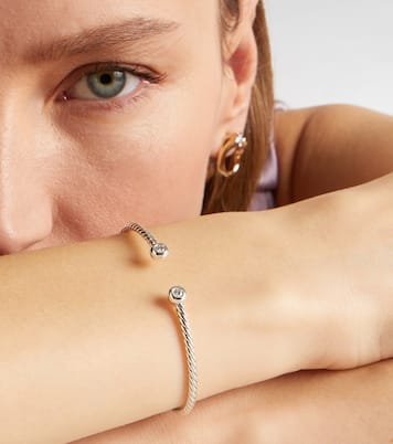 Cable Flex® Micro 925 sterling silver bracelet with diamonds | David Yurman