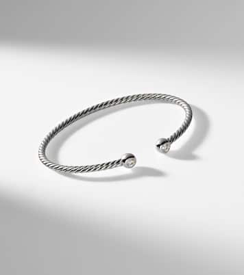 Cable Flex® Micro 925 sterling silver bracelet with diamonds | David Yurman