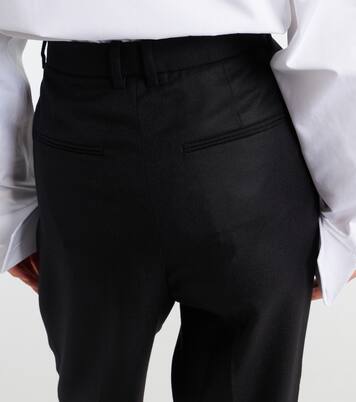 High-rise cashmere straight pants | Saint Laurent