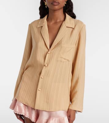 Striped silk shirt | Saint Laurent