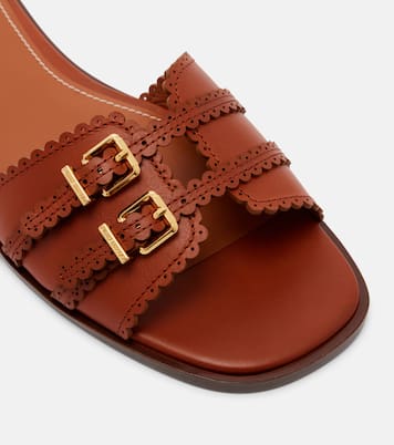 Goldie leather slides | Zimmermann
