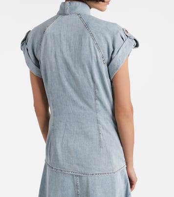 Tie-neck denim shirt | Zimmermann