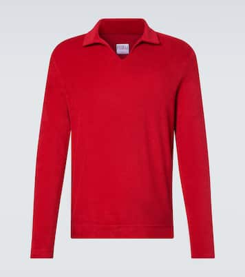 Peter cotton terry polo sweater | Fedeli
