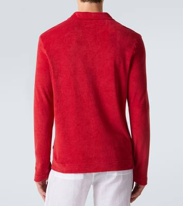 Peter cotton terry polo sweater | Fedeli