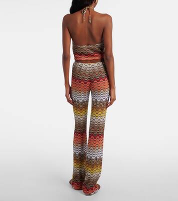 Wave lamé slim pants | Missoni