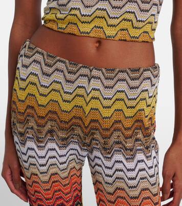 Wave lamé slim pants | Missoni
