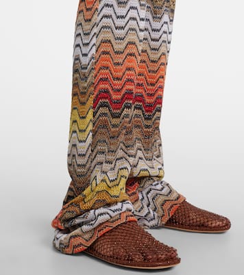 Wave lamé slim pants | Missoni
