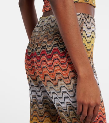 Wave lamé slim pants | Missoni