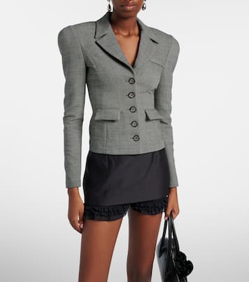 Falda pantalón de lana y seda con volantes | Magda Butrym